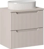 Waschtisch 60cm mit Keramikwaschbecken, kaschmir, NEWPORT-56-CASHMERE