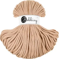 BOBBINY 5mm Premium Flechtkordel 100 m Garn Häkeln Makramee, Farbe:Biscuit