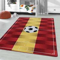 Hrať futbalové ihrisko Španielsko protišmyková detská izba hracia podložka slučka hromada obdĺžnikový 160x230cm žltá