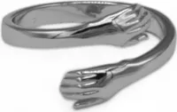 Umarmende Hände 925 Sterling Silber oder vergoldet Silber