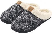 Gemütliche Memory Foam-Hausschuhe für Damen, flauschiges, wollähnliches Plüsch-Fleece-Futter