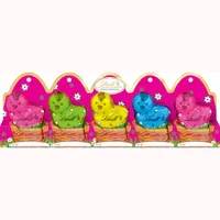 Lindt Deko Edition mini wydrążone figurki kur wykonane z alpejskiego mleka 50g