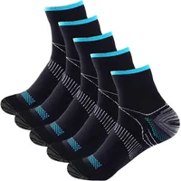 ALSTER HERZ® 5 Paar Kompressionssocken Laufsocken Freizeitsocken Damen Herren A0518, S-M