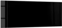 DEQORI Küchenrückwand Glas 125x50 cm 'Schwarz' Spritzschutz Bad Rückwand Küche