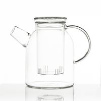 Jumbo Teekanne XXL Dimono® aus Borosilikat-Glas mit Teesieb Teefilter Glaskanne 1800ml