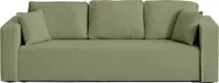 Best Möbel Topaze - 3-Sizter Sofa - schlaffunktion und Bettkasten - aus Bouclé-Stoff , Grün