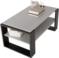 CraftPAK moderner & stabiler Couchtisch für Wohnzimmer aus Holzwerkstoff 42x54x96cm