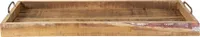 Clayre & Eef Tablett  70*31*7 cm Braun Holz Rechteckig Deko Tablett Tablett mit Griffe