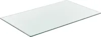 [neu.haus] Glasplatte 120x65cm Eckig Glasscheibe Tischplatte ESG Glas Kaminplatte Kaminglas DIY Tisch