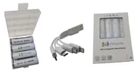 8X USB-AA Li-Ionen Akkus 3600mWh 1.5V inkl. 4er Typ-C Kabel Schnellladung in nur 45 Min. + Premium Akkuboxen in Originalverpackung 8 Stück