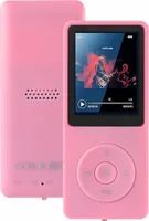 MP301 1.8 Zoll MP3/MP4-Player, Musik-/Videoplayer mit 32G-Speicherkarte, Wecker, Bluetooth 5.0, wiederaufladbar, 1,8" Farbbildschirm, Rosa