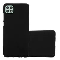 Cadorabo Schutzhülle für Samsung Galaxy A22 5G Hülle in Schwarz Handyhülle TPU Etui Cover Case