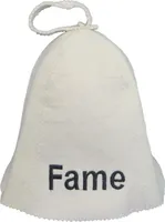 Saunahut mit " FAME " Stickerei, aus Filz (Filzkappe, Saunamütze) 100%Filz Profi