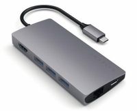 Satechi Víceportový adaptér USB-C 4K Ethernet V2 vesmírně šedý