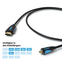 micro HDMI zu HDMI Kabel - schwarz/blau - 2m