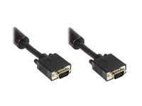 Anschlusskabel S-VGA Stecker an Stecker, schwarz, 10m, Good Connections®