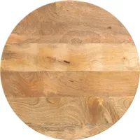 Design Tischplatte Ø 60x2,5 cm Rund Massivholz Mango, Tischplatten 2024 Neu