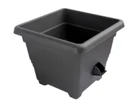Plastia | Kvetináč Bergamot - 11 l - sivý - samozavlažovací - ideálny na balkón a terasu