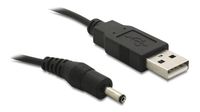 DeLOCK USB napájecí kabel, USB 2.0 typ A ha, DC 3,5x1,35 mm, 1,5 m, černý