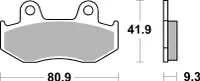 Podkładka do skutera SBS 125HM (komplet na tarczę) Street Ceramic