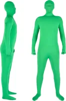 Ganzkoerperfotografie Chromakey Gruener Anzug Unisex Erwachsene Gruener Bodysuit Stretch Kostuem fuer Foto Video Special Effect Festival Cosplay Karneval, 170cm/67in Hoehe