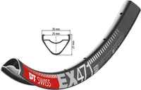 Felge DT Swiss EX 471 27,5' schwarz 584-25 VL 6,5mm 28 Loch