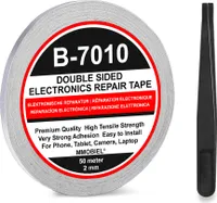 MMOBIEL 2mm Doppelseitiges Klebeband Tape 50m Rolle (WEIß) für Handy/Tablet Reparatur