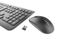 CHERRY DW 3000 Tas­ta­tur-Maus-Set, kabellos, deutsches QWERTZ Layout, schwarz
