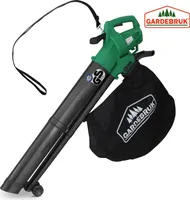 GARDEBRUK® Elektro Laubsauger 3 in 1 3000W Schultergurt 270km/h Rollen 45L Fangsack Laubbläser Häcksler Gartensauger Grün