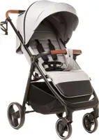 4BABY Stinger kinderwagen/buggy bis 22 kg, leicht, sportwagen mit liegeposition, 5 Punkt Gurt, winterfußsack, aluminiumrahmen, Hellgrau