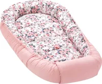 JUKKI® BabyNestchen XXL 120x65cm bis zu 18 Monaten 2seitig [Roses] Nestchen Babybett Reisebett Kokon Babynest Kuschelnest Nest