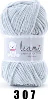 LEAMI Chenille soft FINE (100g/160m) 307 hellgrau