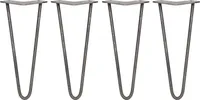 4 x 30.5cm 2 Streben Hairpin Legs Tischbeine Möbelbeine Stuhlbeine 10mm D