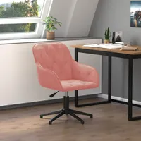 vidaXL Kancelárska stolička Swivel Pink Velvet