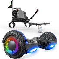 Geschenk für Kinder Jugendliche Erwachsene GeekMe Hoverboards mit Sitz Hoverboards Hoverkart,Hoverbaords Go-Kart mit Bluetooth-Lautsprecher LED-Leuchten 