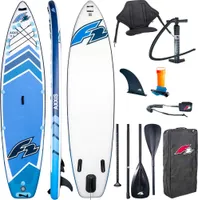 F2 AXXIS 11'6" COMBO HELLBLAU Aufblasbares Stand Up Paddle Board | 354 x 84 x 15 cm| Surfboard für Einsteiger & Fortgeschrittene mit zubehör
