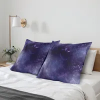 ABAKUHAUS Aubergine Kissenbezug Packung mit 2, Himmel mit dem Open Space Star Constellations und düstere Atmosphäre Heavenly Bodies, Dekorativer Gedruckter Kissenbezug, 80x80 cm, Indigo