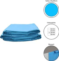 Pool Folie rund ø 4,50m x 1,20m Folie 0,4mm Einhängebiese blau Pool Poolfolie Rundpool / 450 x 120 cm Stahlwandpool Innenhülle Liner Auskleidung Rundbecken