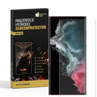 2x Hydrogel-Glass für Samsung Galaxy S22 Ultra Selbstheilend für Micro Kratzer 3D KLAR Panzerfolie Displayschutz Schutzfolie Screen-Protector