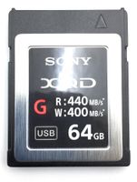 Sony Professional XQD-Speicherkarte, 32 GB, G-Serie (bis zu 440MB/s Lesen), mit Datenrettungs-Software 64 GB