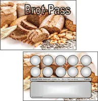 600 Bonuskarten Treuekarten Rabattkarten Brot Backshop Bäckerei 600BKBr