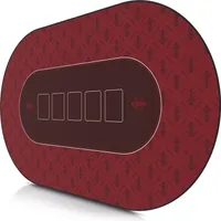 CSL Extra velká pokerová podložka 1000 x 600 mm / podložka pro karetní hry / oválný design