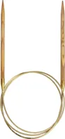 Addi AD5757080-03.25 Rundstricknadeln, Wood, Gold, 80 cm x 3.25 mm