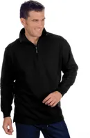 QUALITYSHIRTS Troyer Sweatshirt - Gr. 5XL - schwarz