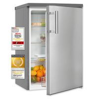 Exquisit Vollraumkühlschrank KS16-V-H-010E inoxlook | Nutzinhalt: 133 L | Ohne Gefrierfach