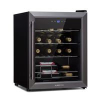 Klarstein Ultimo Uno Weinkühlschrank - Wine Fridge mit Temperaturregler: 5 - 8 °C, Weinschrank mit Touch-Bedienfeld, Platz für 16 Flaschen, 42 Liter Gesamtvolumen, schwarz