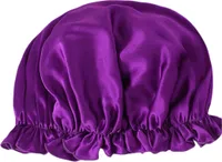 INF Schlafmütze aus 100 % Maulbeerseide Violett M