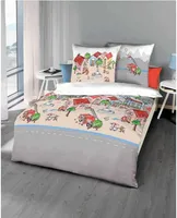 Kaeppel Kinder Biber Bettwäsche Stadtleben 135x200 cm + 80x80 cm