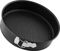 Zenker Springform Ø 28 cm PURE, Backform mit Antihaftbeschichtung, runde Kuchenform mit Flachboden (Farbe: schwarz)