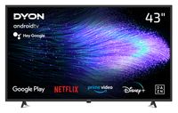 DYON Smart 43 AD-2, 43" (108 cm) Full-HD Android Smart LED TV mit HD Triple Tuner (DVB-C/-S2/-T2), Prime Video, Netflix, Google Play Store für DAZN, Disney+ uvm., Google Assistant, BT-Fernbedienung mit Mikrofon